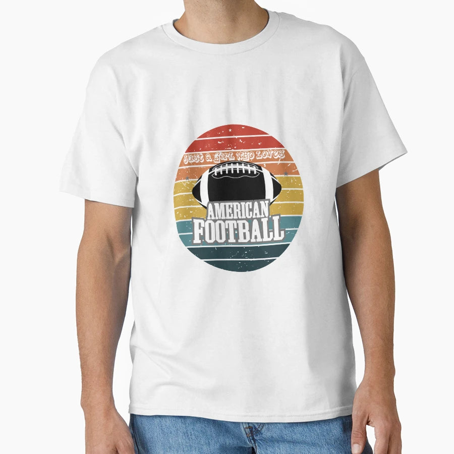 Just Who Loves Football T-Shirt - Unique Graphic Unisex - T-Shirt, Sweatshirt, Hoodie