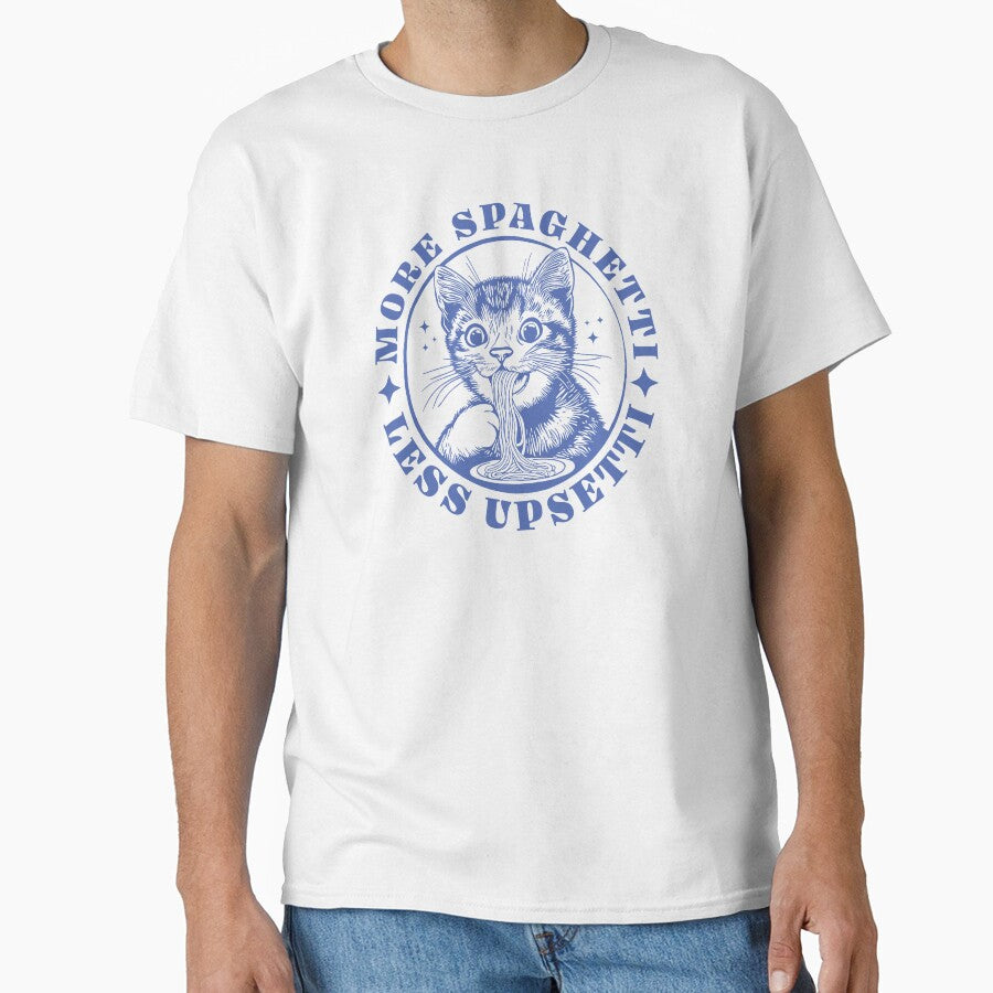 More Spaghetti Less Upsetti Cat Lovers by cafelab - Adult & Kids T-Shirts, Sweatshirts & Hoodies apparel design preview 1