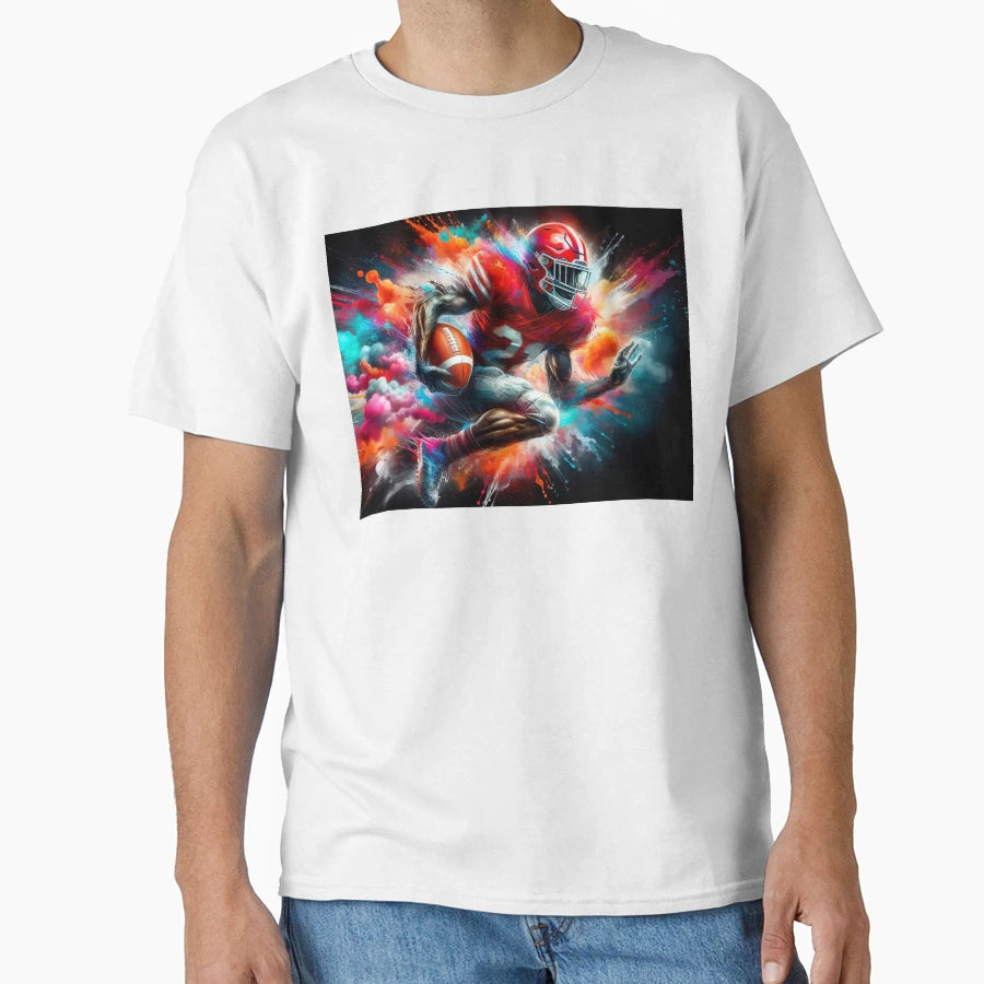 American Football Player T-Shirt - Graphic Print Unisex - T-Shirt, Sweatshirt, Hoodie