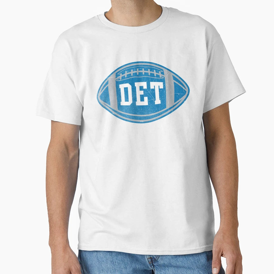 Detroit Throwback Football T-Shirt - Fun Novelty Design Unisex - T-Shirt, Sweatshirt, Hoodie