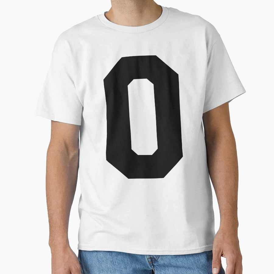 Alphabet Black O Sports Letter O T-Shirt - Novelty Apparel for Adults - T-Shirt, Sweatshirt, Hoodie