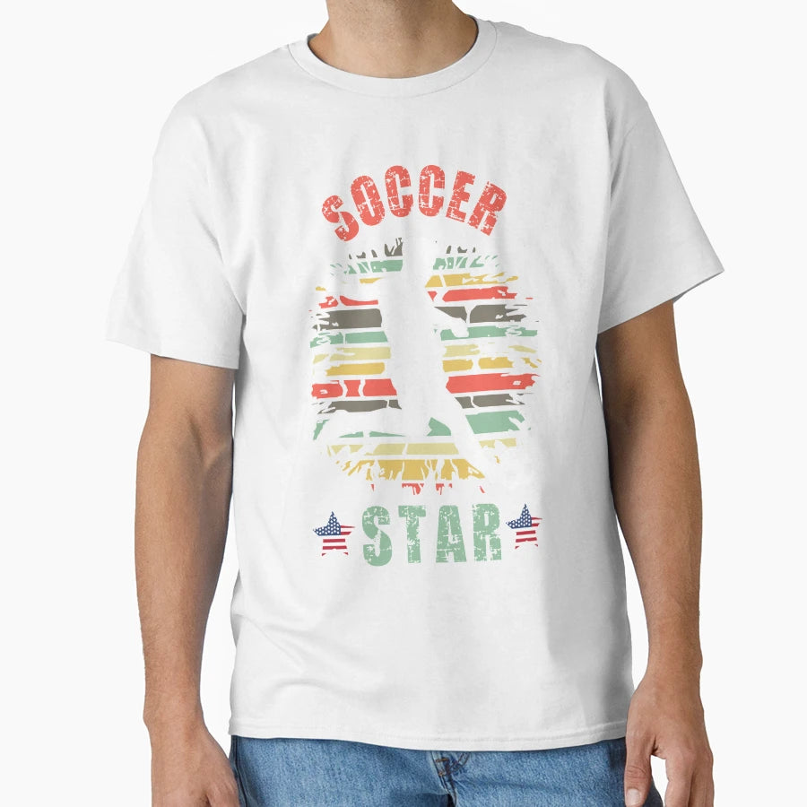Usa Soccer Star Soccer Superstar T-Shirt - Aesthetic Graphic Men Women - T-Shirt, Sweatshirt, Hoodie