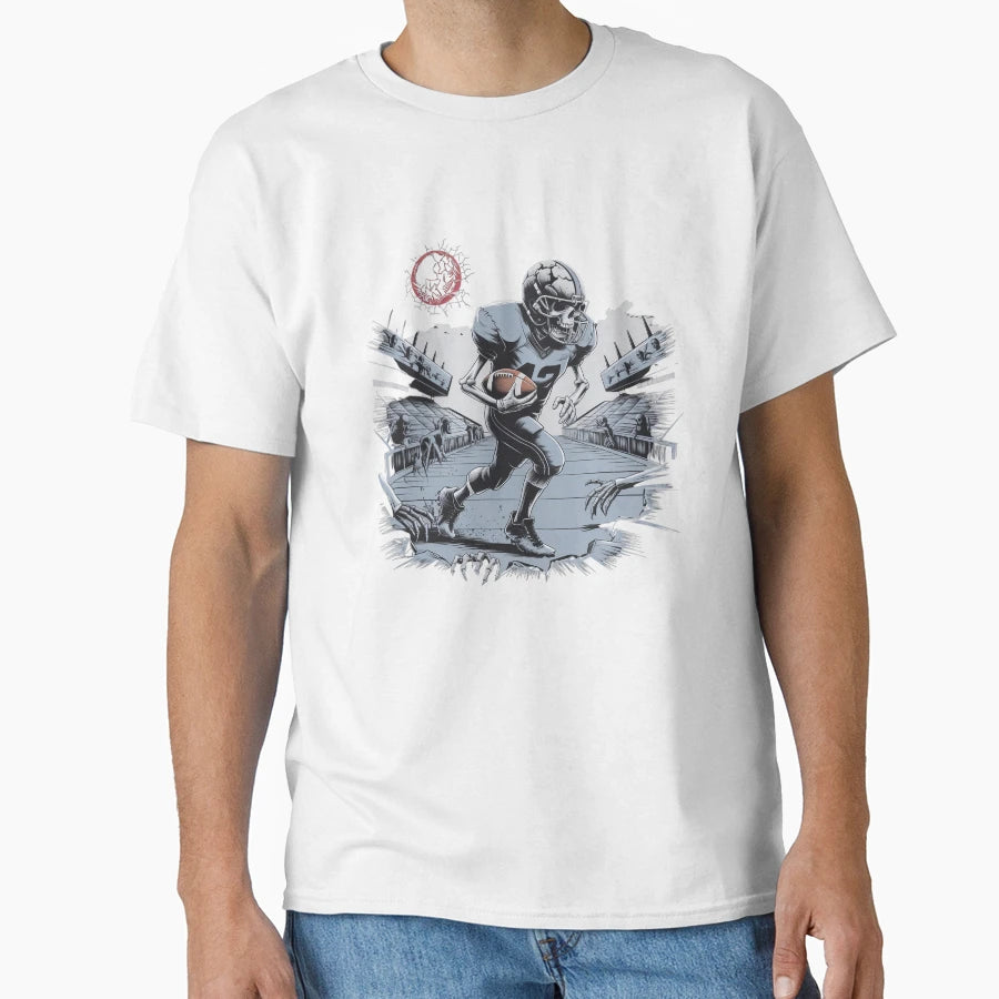 American Football Skeleton Halloween T-Shirt - Unique Graphic Unisex - T-Shirt, Sweatshirt, Hoodie