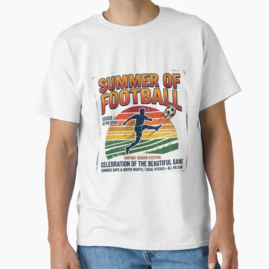 Summer Football T-Shirt - Graphic Print for Adults - T-Shirt, Sweatshirt, Hoodie