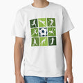 Soccer Pop Art Players Silhouettes T-Shirt - Unique Graphic Unisex - T-Shirt, Sweatshirt, Hoodie