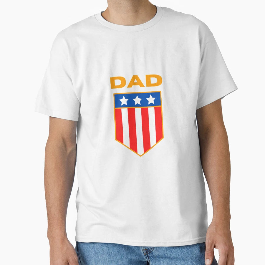 Dad Patriotic American Flag Banner T-Shirt - Graphic Print Unisex - T-Shirt, Sweatshirt, Hoodie