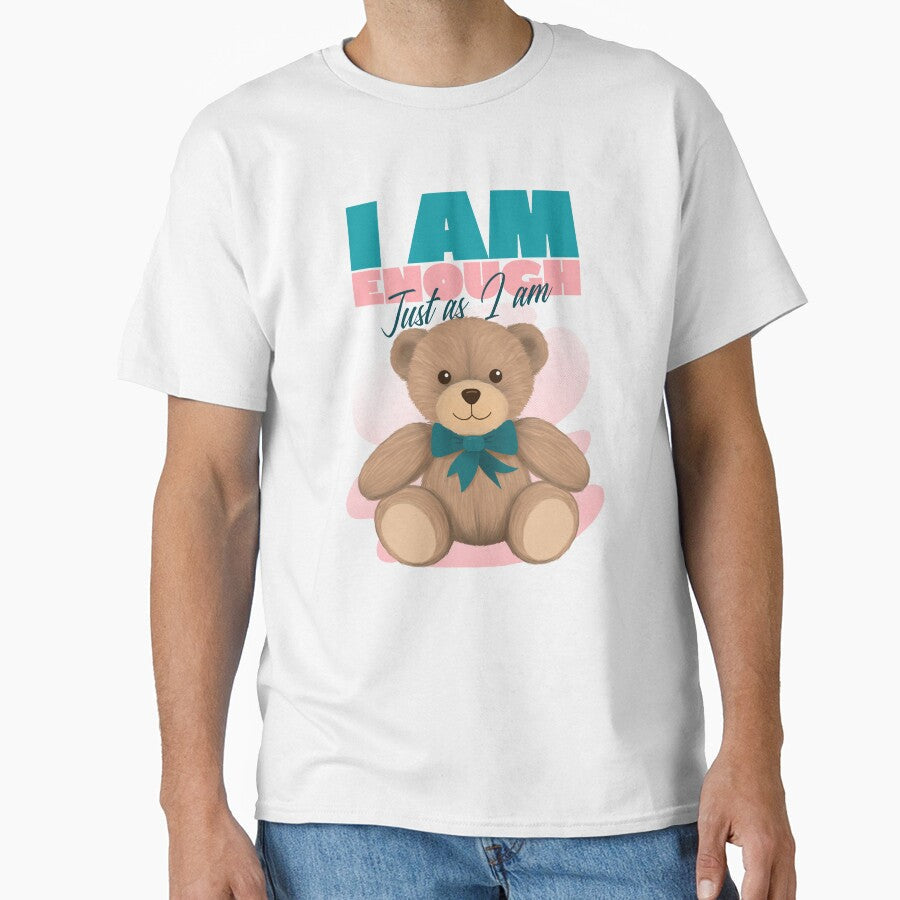 I am enough just as positive vibes affirmation - Adult & Kids T-Shirts, Sweatshirts & Hoodies apparel design preview 1