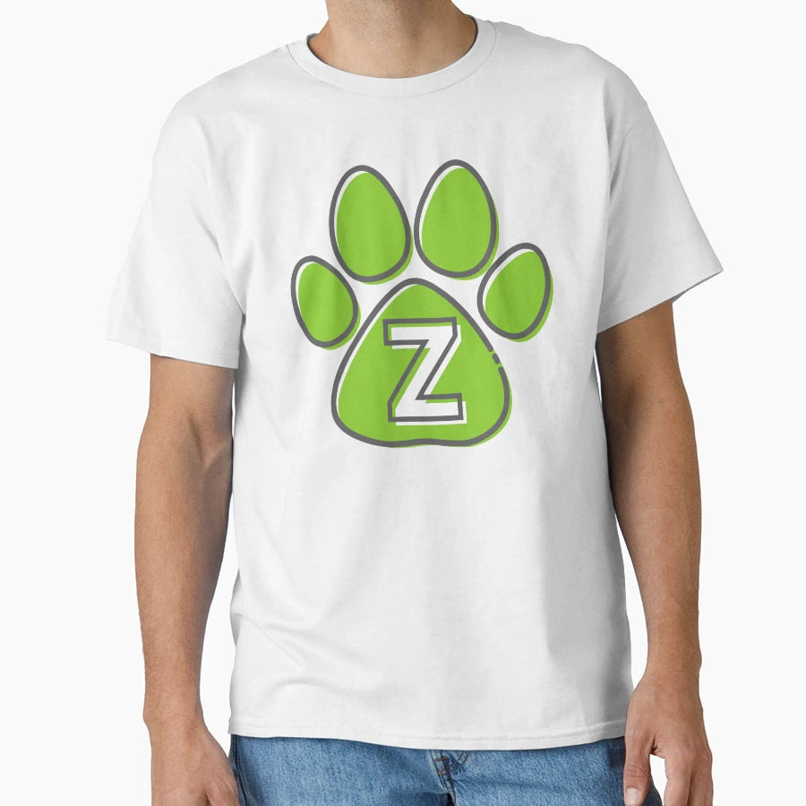 Green Paw Monogram Z T-Shirt - Fun Novelty Design Men Women - T-Shirt, Sweatshirt, Hoodie