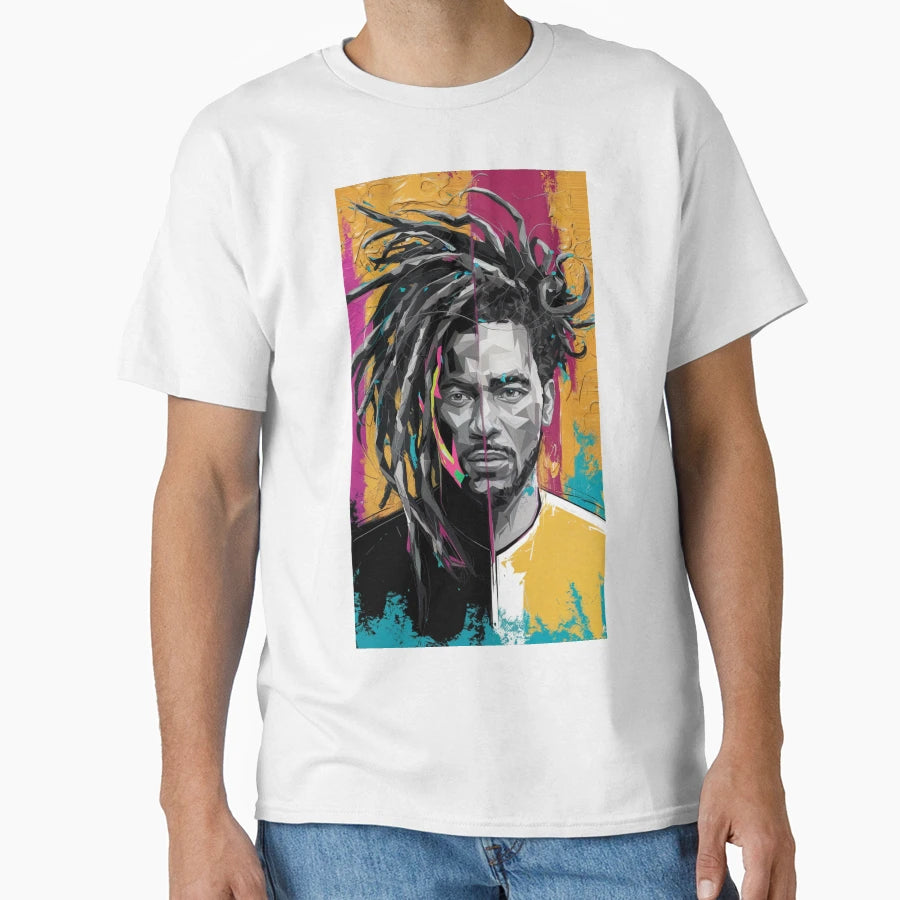 Geometric Fragmented Artist Portrait T-Shirt - Unique Graphic Unisex - T-Shirt, Sweatshirt, Hoodie
