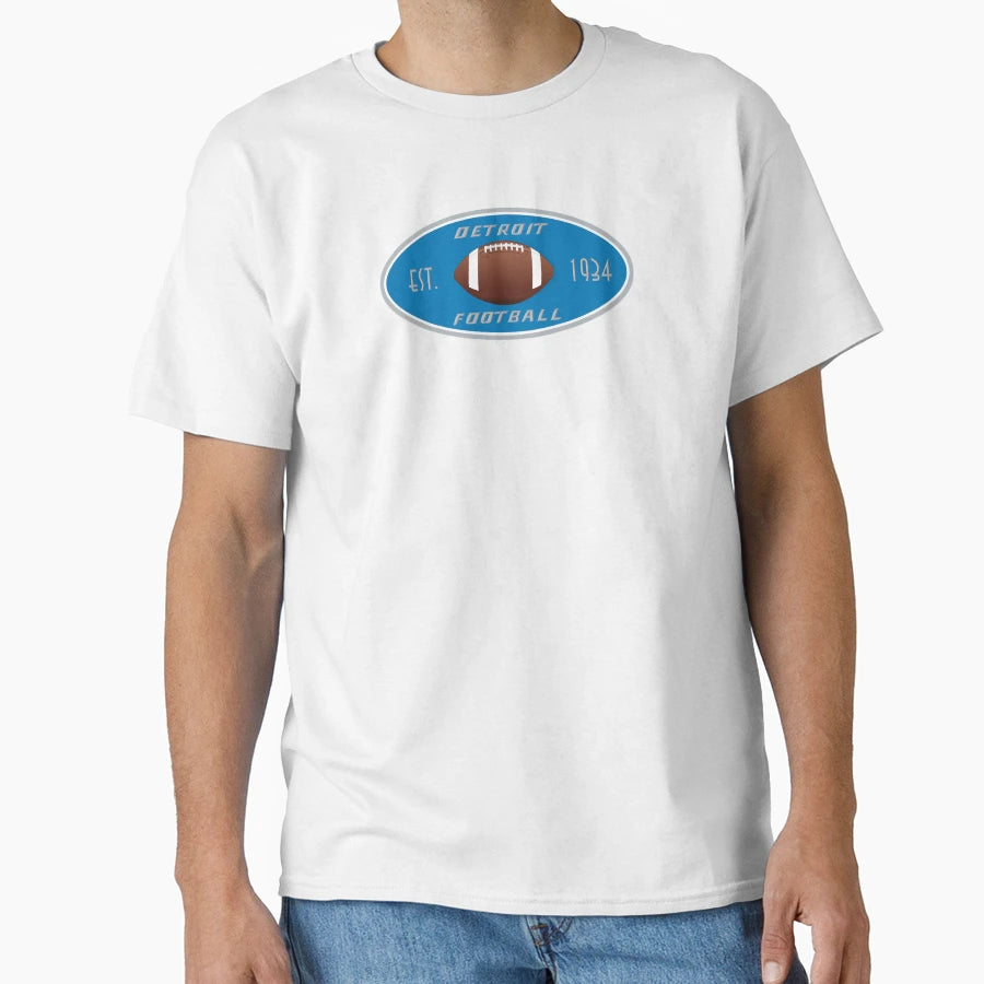 Detroit Football T-Shirt - Novelty Apparel Unisex - T-Shirt, Sweatshirt, Hoodie