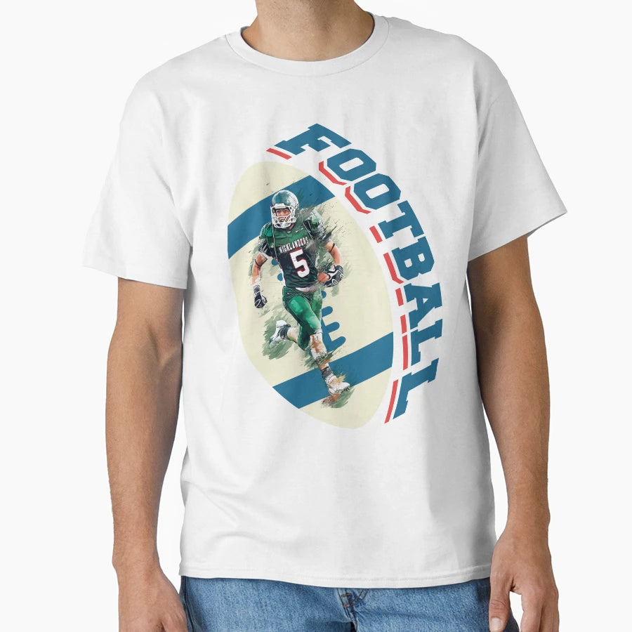Football Football Player T-Shirt - Unique Graphic for Adults - T-Shirt, Sweatshirt, Hoodie