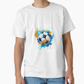 Cartoon Artistic Soccer Ball Painting T-Shirt - Minimalist Print Men Women - T-Shirt, Sweatshirt, Hoodie