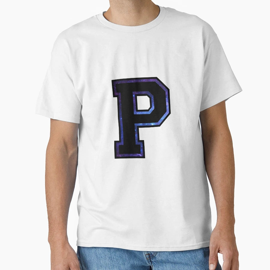 P Varsity Letter T-Shirt - Aesthetic Graphic Men Women - T-Shirt, Sweatshirt, Hoodie