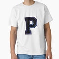 P Varsity Letter T-Shirt - Aesthetic Graphic Men Women - T-Shirt, Sweatshirt, Hoodie