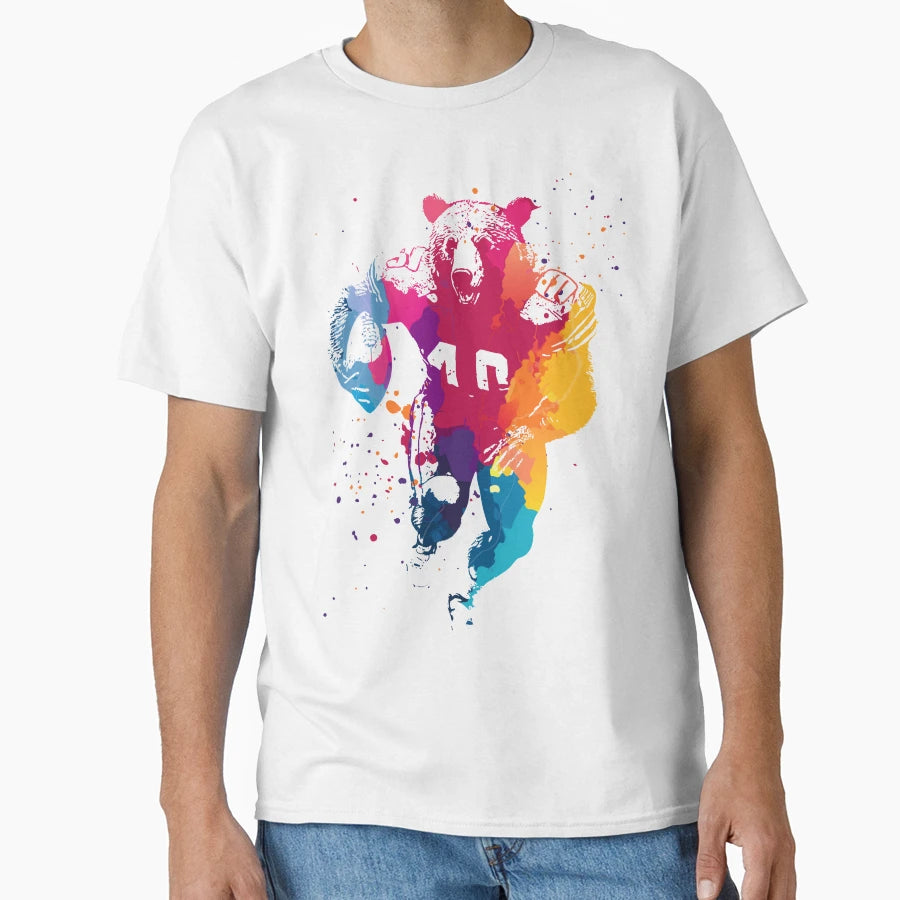 Grizzly Bear American Football Player T-Shirt - Novelty Apparel Unisex - T-Shirt, Sweatshirt, Hoodie
