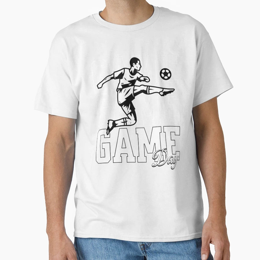 Soccer Game Day Varsity Athlete Kick Sports T-Shirt - Unique Graphic Unisex - T-Shirt, Sweatshirt, Hoodie