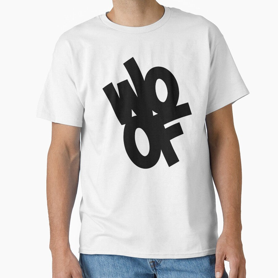 Woof Bold Text Design: Bear Culture Minimalist Art by - Adult & Kids T-Shirts, Sweatshirts & Hoodies apparel design preview 1