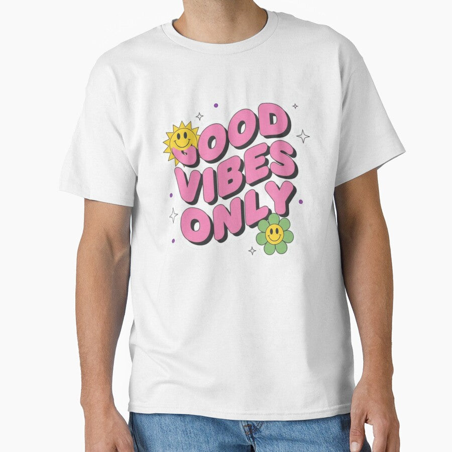 Good Vibes Only retro Typography Design by - Adult & Kids T-Shirts, Sweatshirts & Hoodies apparel design preview 1