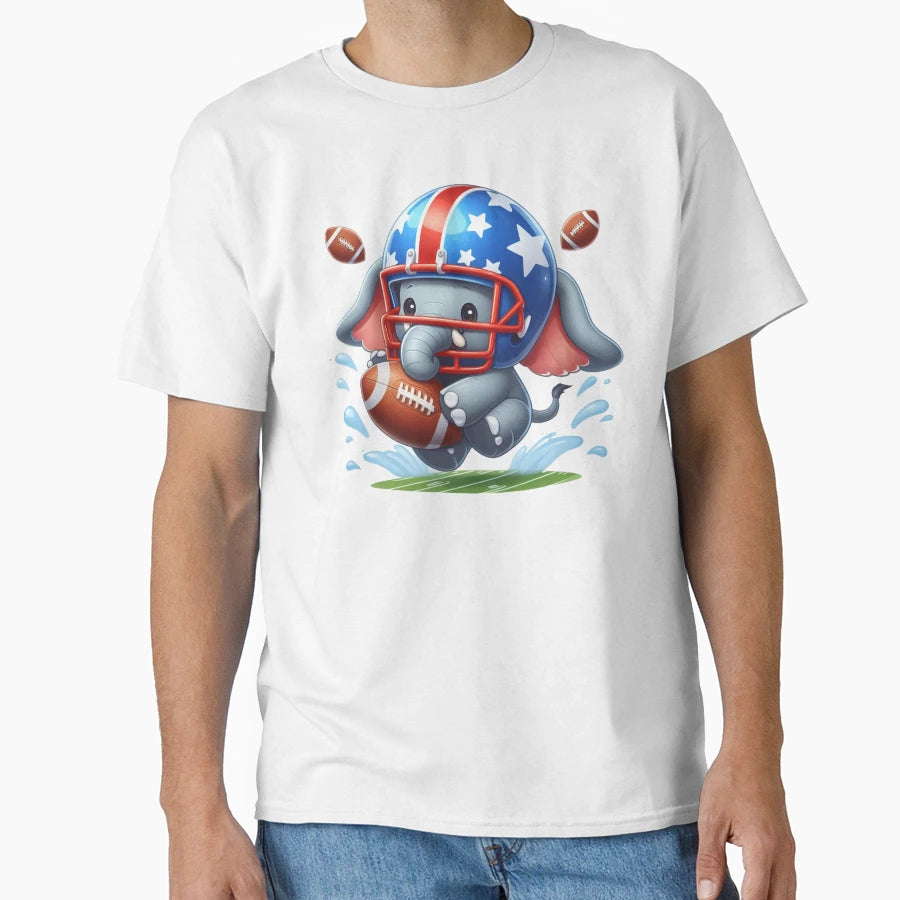 Football Elephant T-Shirt - Streetwear Style Unisex - T-Shirt, Sweatshirt, Hoodie