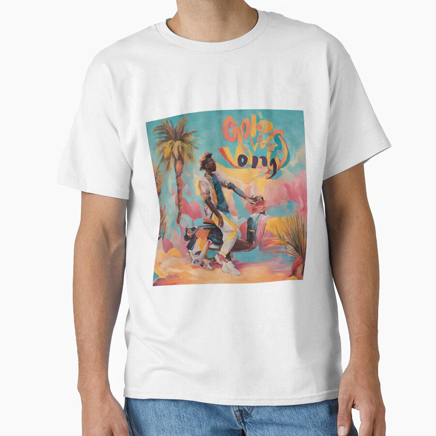 Good Vibes Only Tropical Sunset Typography by - Adult & Kids T-Shirts, Sweatshirts & Hoodies apparel design preview 1