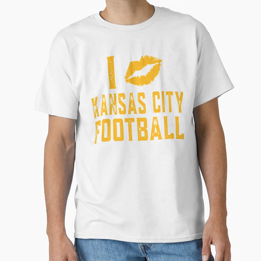 I Love Kansas City Football Distressed T-Shirt - Unique Graphic for Adults - T-Shirt, Sweatshirt, Hoodie