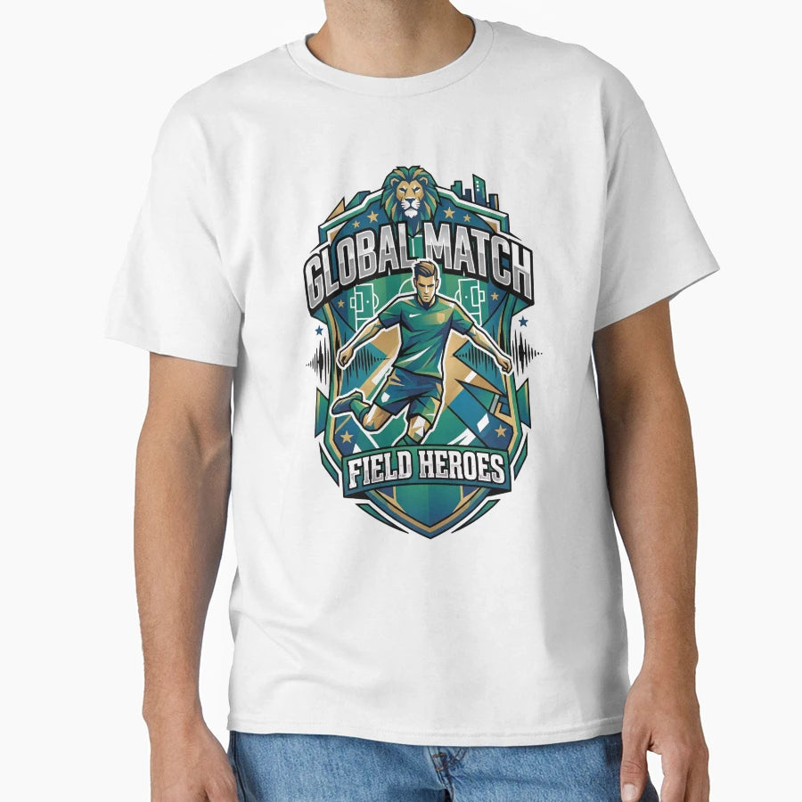 Global Match Field Heroes Soccer Mascot T-Shirt - Trendy Graphic Men Women - T-Shirt, Sweatshirt, Hoodie