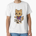 Soccer Player Cat T-Shirt - Aesthetic Graphic Unisex - T-Shirt, Sweatshirt, Hoodie