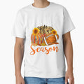 Tis Season Leopard Pumpkin Football Autumn T-Shirt - Unique Graphic Unisex - T-Shirt, Sweatshirt, Hoodie
