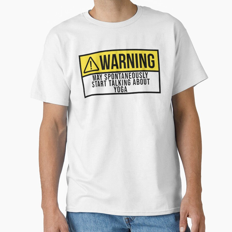 Yoga Warning by XCIV - Adult & Kids T-Shirts, Sweatshirts & Hoodies apparel design preview 1