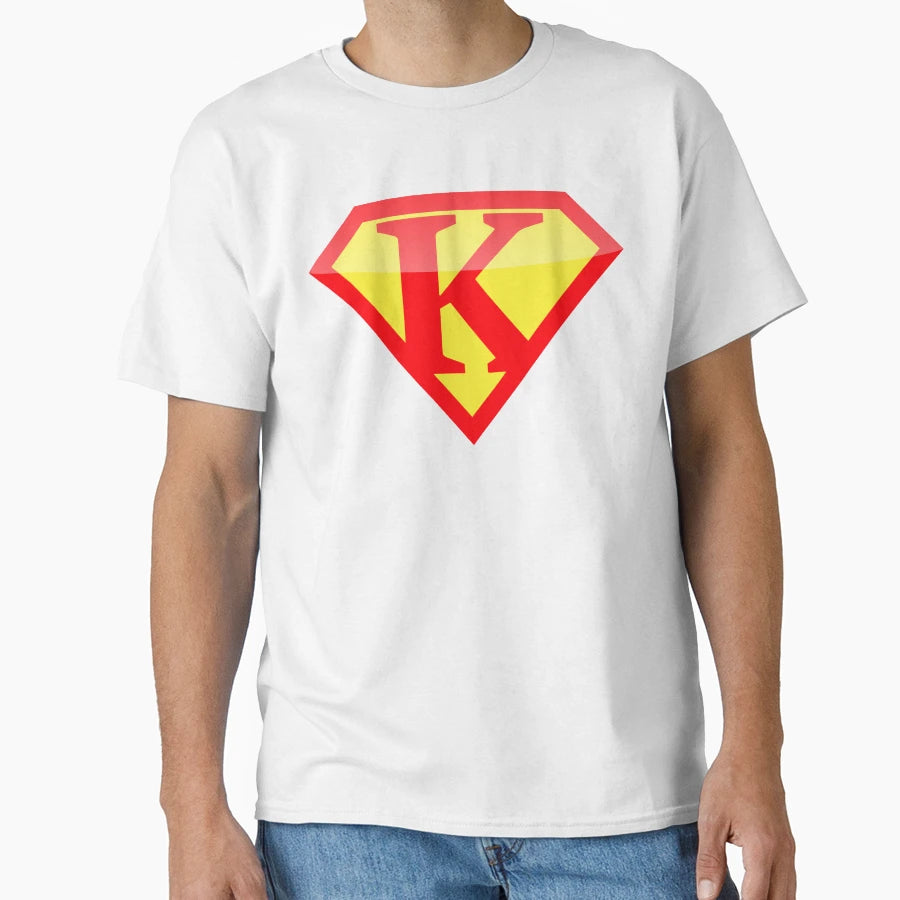 Superhero Symbol Letter K Logo T-Shirt - Custom Art Print Men Women - T-Shirt, Sweatshirt, Hoodie