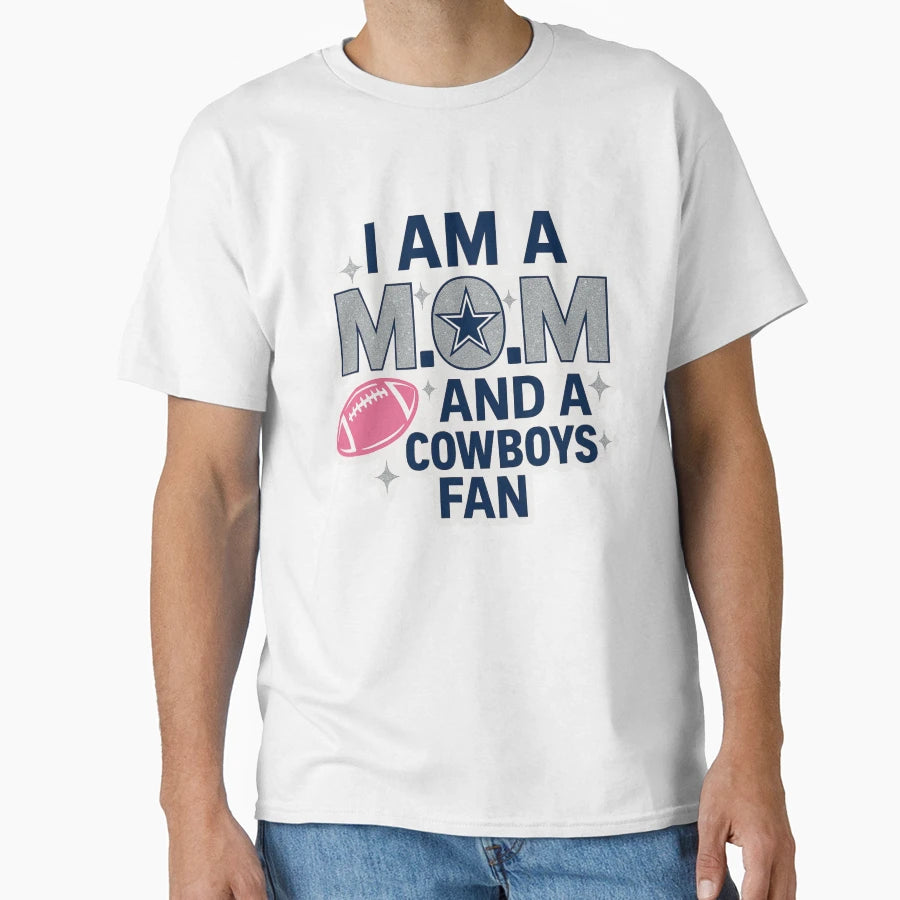 M O M Mode Activated Dallas Cowboys T-Shirt - Minimalist Print for Adults - T-Shirt, Sweatshirt, Hoodie
