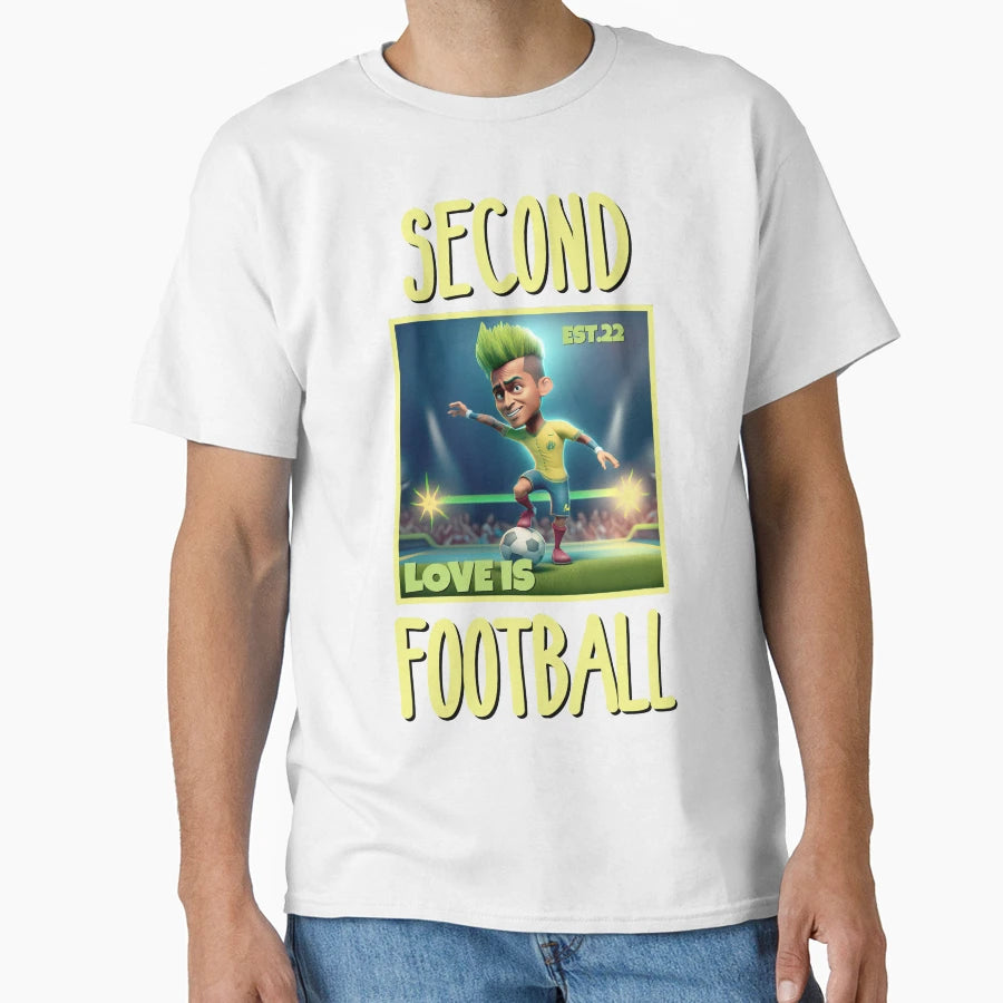 Second Love Is Footbal T-Shirt - Minimalist Print Men Women - T-Shirt, Sweatshirt, Hoodie