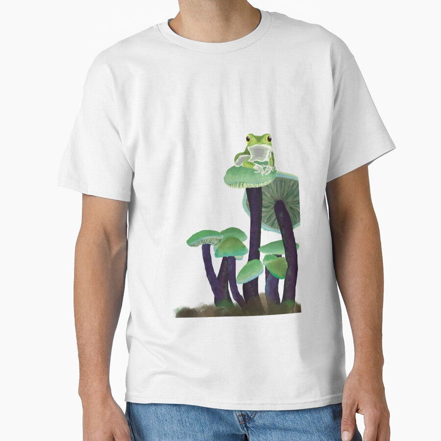 Frog on Mushrooms by NovaCreate13 - Adult & Kids T-Shirts, Sweatshirts & Hoodies apparel design preview 1