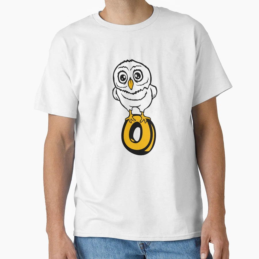 Owl Letter O Learn English Abc Bird School T-Shirt - Unique Graphic Unisex - T-Shirt, Sweatshirt, Hoodie