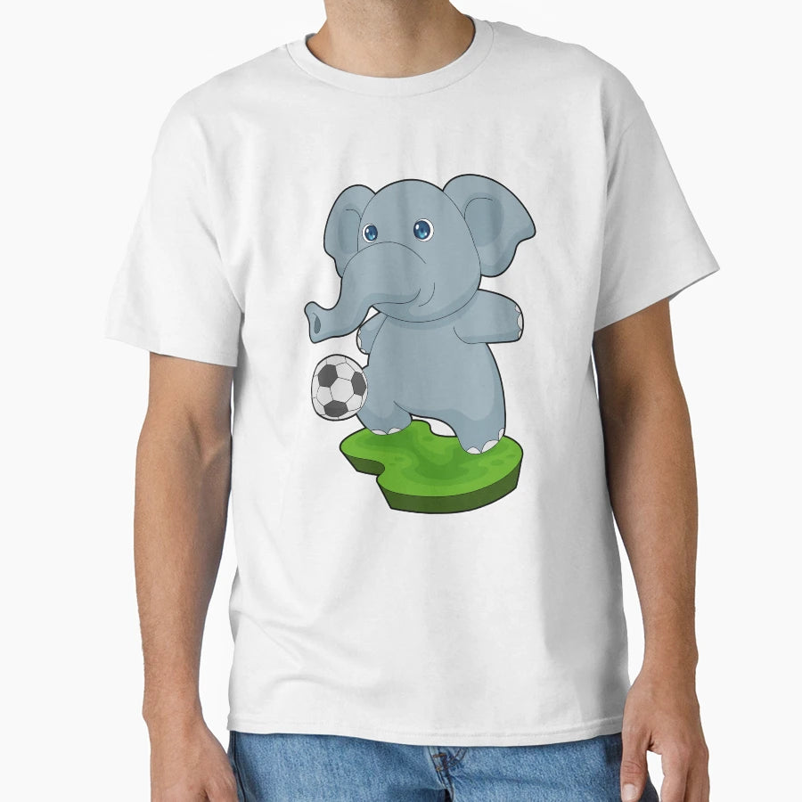 Elephant Soccer Player Soccer Sports T-Shirt - Minimalist Print Unisex - T-Shirt, Sweatshirt, Hoodie