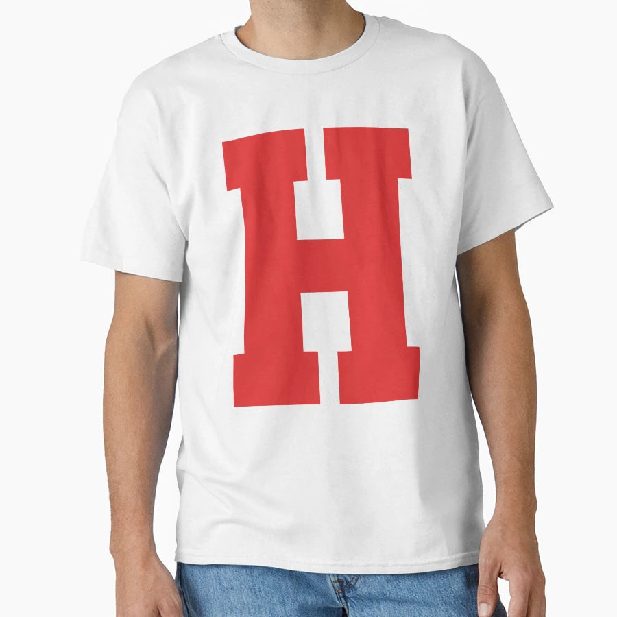 Alphabet Red H Sports Letter H T-Shirt - Casual Everyday Wear Unisex - T-Shirt, Sweatshirt, Hoodie