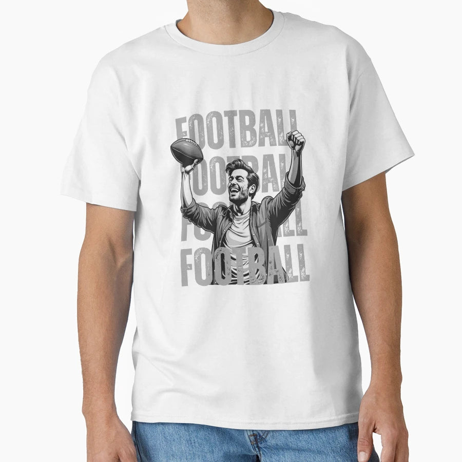 Football Football Football T-Shirt - Custom Art Print for Adults - T-Shirt, Sweatshirt, Hoodie