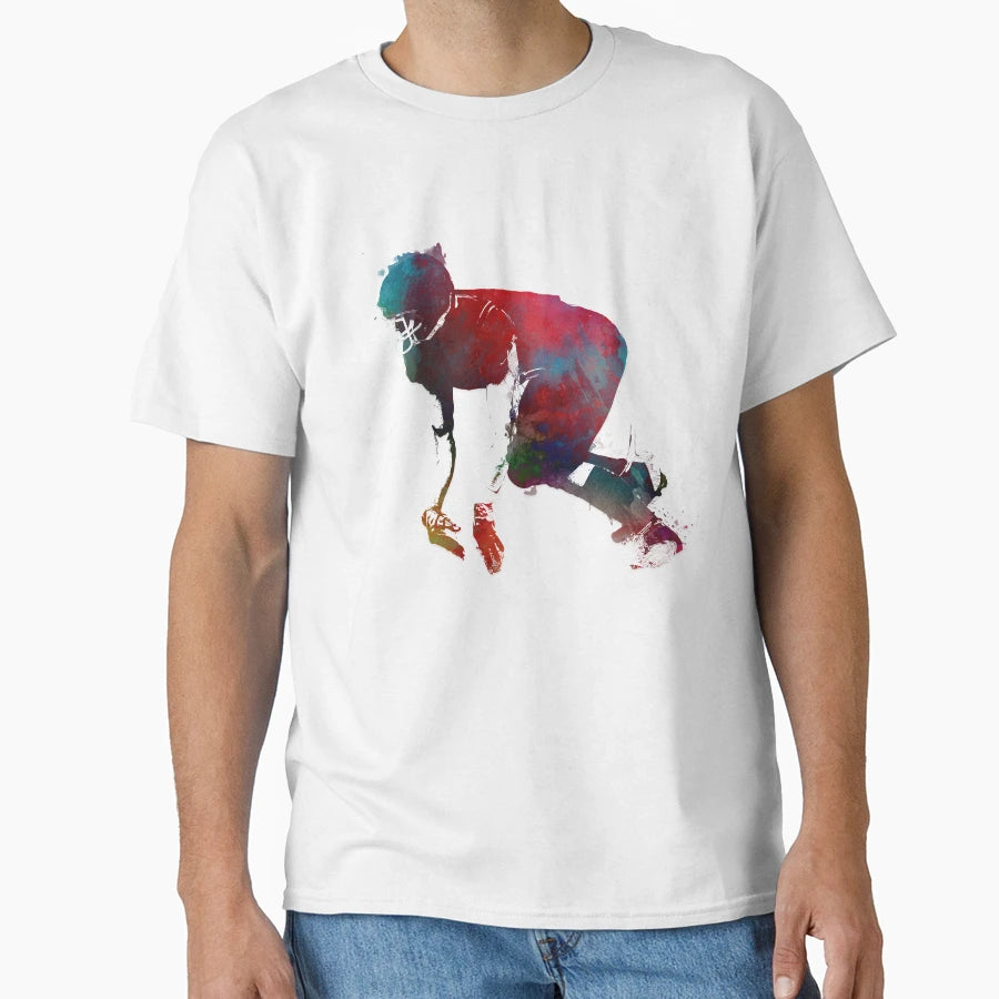 American Football Player Football Sport T-Shirt - Aesthetic Graphic Unisex - T-Shirt, Sweatshirt, Hoodie