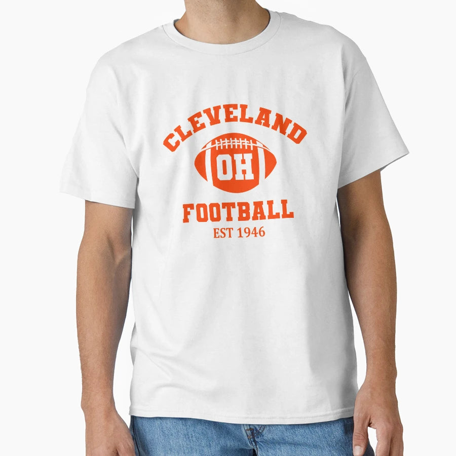 Cleveland Football Est 1946 T-Shirt - Novelty Apparel Unisex - T-Shirt, Sweatshirt, Hoodie