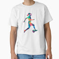 Playing Soccer Football Player Watercolor T-Shirt - Unique Graphic Unisex - T-Shirt, Sweatshirt, Hoodie