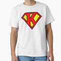 Letter K Super Letter Vol 1 T-Shirt - Minimalist Print Men Women - T-Shirt, Sweatshirt, Hoodie