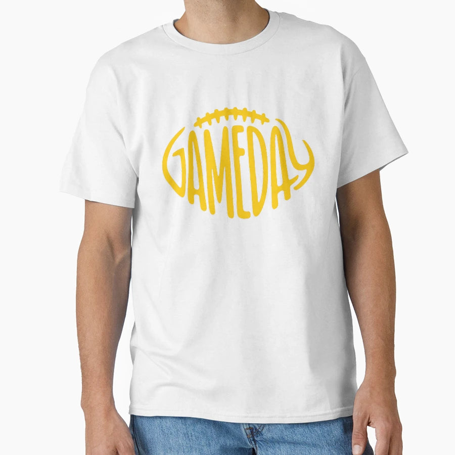 Gameday Gold Football T-Shirt - Custom Art Print Men Women - T-Shirt, Sweatshirt, Hoodie