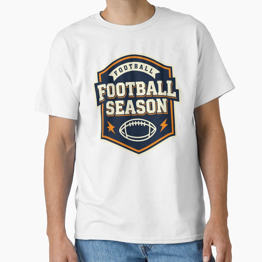Football Season Badge American Football T-Shirt - Custom Art Print Unisex - T-Shirt, Sweatshirt, Hoodie