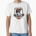 Japan Soccer Crest Samurai Blue T-Shirt - Trendy Graphic Men Women - T-Shirt, Sweatshirt, Hoodie