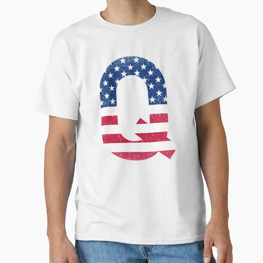 Letter Q Capital Alphabet American T-Shirt - Novelty Apparel Men Women - T-Shirt, Sweatshirt, Hoodie