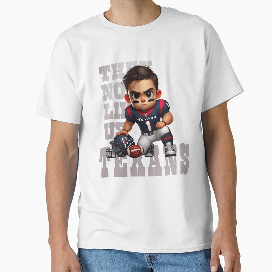 Houston Texans They Not Like Us T-Shirt - Trendy Graphic for Adults - T-Shirt, Sweatshirt, Hoodie