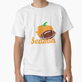 Tis Season Pumpkin Football Fall T-Shirt - Custom Art Print Unisex - T-Shirt, Sweatshirt, Hoodie