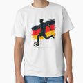 Germany Soccer Player Art Deutschland Football Flag - Adult & Kids T-Shirts, Sweatshirts & Hoodies apparel design preview 1