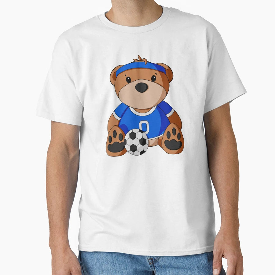 Soccer Player Teddy Bear T-Shirt - Fun Novelty Design Men Women - T-Shirt, Sweatshirt, Hoodie