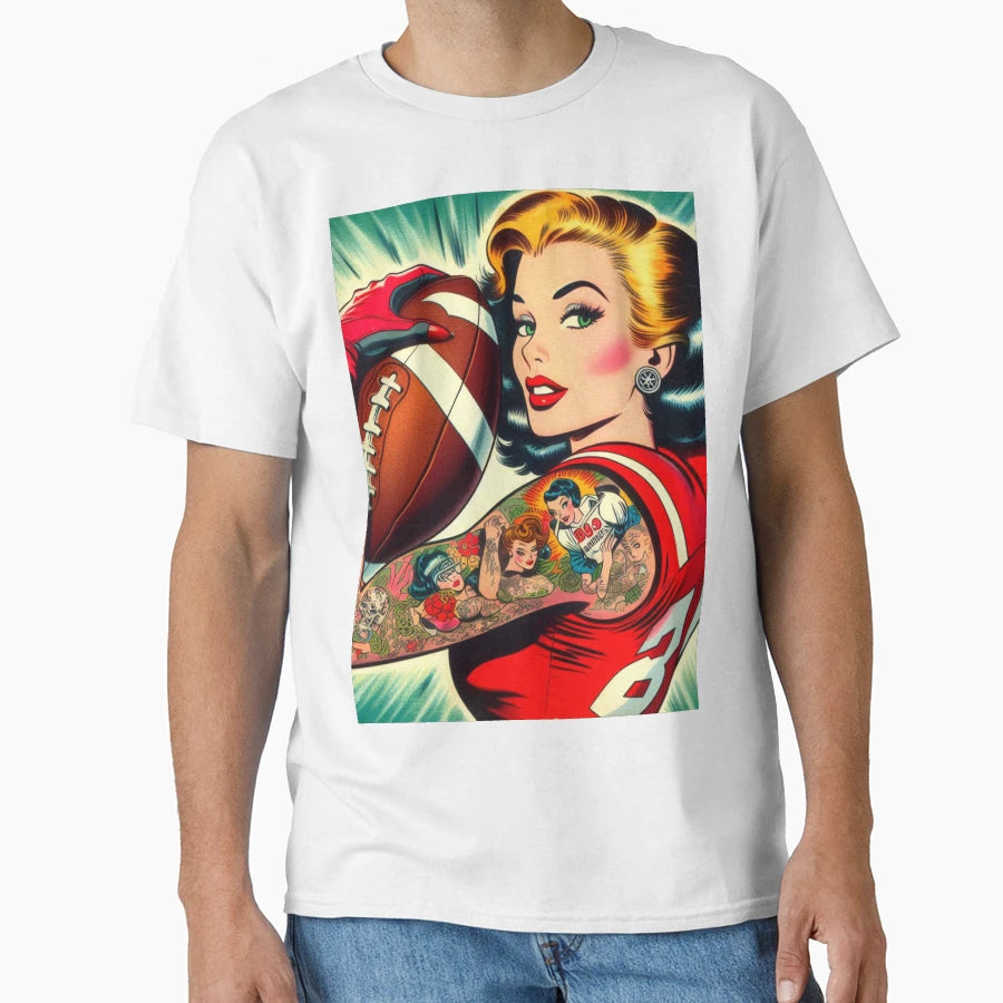 Football Tattoo T-Shirt - Aesthetic Graphic Men Women - T-Shirt, Sweatshirt, Hoodie
